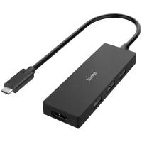 Разветвитель USB-C Hama H-200113, 4 порта, черный (00200113)