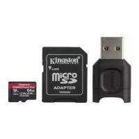 Kingston 64GB microSDXC React Plus SDCR2 w/Adapter + MLPM Reader EAN: 740617303315