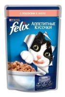Felix Паучи Кусочки в желе для кошек с лососем 12114151123189181244959012493517 0,085 кг 21981 (2 шт)