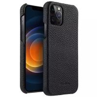 Кожаный чехол накладка Melkco для Apple iPhone 12 Pro Max (6.7") - Snap Cover, черный