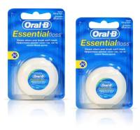 Oral-B зубная нить Essential вощеная, 21 г, мята, белый, 2 шт