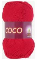 Пряжа Vita Coco (Коко) 3856 красный 100% мерсеризованный хлопок 50г 240м 1 шт