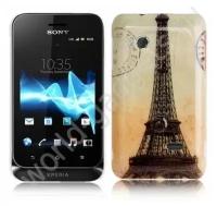 Пластиковый чехол Postcard Eiffel Tower для Sony Xperia Tipo Dual / ST21i