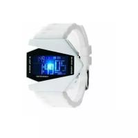 Led Watch - часы Skmei "Истребитель" наручные белые