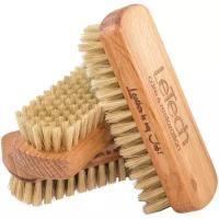 Щетка для чистки кожи, для обуви, для одежды, натуральная щетина, дерево, LeTech (Leather Brush Premium) 1шт