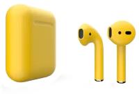 Беспроводные наушники Apple AirPods 2 Color (без беспроводной зарядки чехла), матовый желтый