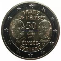 Германия 2 евро 2013 г. «Елисейский договор»