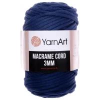 Пряжа для вязания YarnArt 'Macrame Cord 3мм' 250гр 85м (60% хлопок, 40% вискоза и полиэстер) (784 индиго), 4 мотка