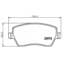 NISSHINBO NP2010 колодки дисковые передние 23973 116.4x52.5x17.3 nissan micra1.2i-1.5cdi 03, dacia duster
