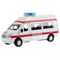 Микроавтобус ТЕХНОПАРК Ford Transit Скорая помощь (SB-13-02-1) 1:43, 13 см