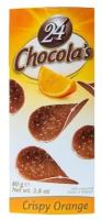 Бельгийские шоколадные чипсы с апельсином 24 CHOCOLA'S ORANGE 80 г, от Hamlet, из Финляндии