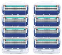 Сменные кассеты лезвия для бритв совместимые с Gillette Fusion 8 штук (синие)