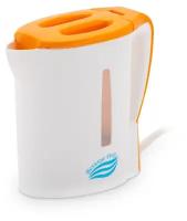 Чайник электрический Великие Реки Мая-1 бело-оранжевый, 0,5 л, пластик, 500 Вт