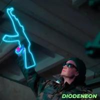 DIODENEON / Неоновый светильник - АК-47 Голубой 76х24 см., неоновая вывеска, гибкий неон, ночник