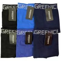 Трусы GREENICE, 6 шт., размер XL/XXL, синий, черный