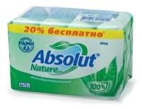 Мыло кусковое туалетное Absolut "Алоэ", антибактериальное, 4х75г, 1шт. (6065)