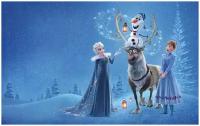 Фотообои Уютная стена "Анна и Эльза с друзьями. Frozen" 430х270 см Виниловые Бесшовные (единым полотном)