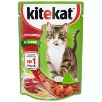 Влажный корм для кошек Kitekat пауч Говядина в Желе