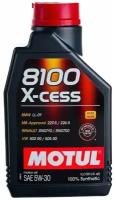 Синтетическое моторное масло Motul 8100 X-cess 5W30, 1 л