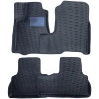 Автомобильные коврики ЕВА / EVA для Honda CR-V III 2006-2012 / Хонда СРВ 3 / 3D 3д / с бортами / черный-черный + резиновый подпятник