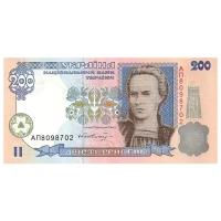 Банкнота номиналом 200 гривен 2001 года. Украина
