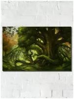 Картина интерьерная на рельефной доске микс драконы фэнтези - 5094