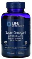 Life Extension Super Omega-3 120 капсул покрытых кишечнорастворимой оболочкой (Life Extension)