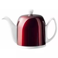 Чайник заварочный Salam White Amour на 6 чашек с красной крышкой, объем 900 мл, Guy Degrenne, 238934