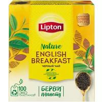 Чай черный Lipton English Breakfast в пакетиках, 100 шт., 1 уп