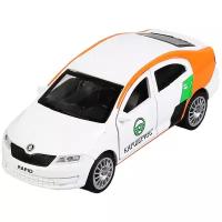 Технопарк. Модель "Skoda Rapid" Каршеринг металл 12 см, дв., багаж., инерц., арт.SB-18-22-SR-CS-WB SB-18-22-SR-CS-WB