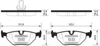 Колодки тормозные задние SP2167 для BMW E34 (1.8-2.5TD) 1989-1997 / E32 (3.0-5.0) 1985-1994