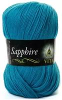 Пряжа Vita Sapphire голубая бирюза (1523), 55%акрил/45%шерсть ластер, 250м, 100г, 5шт