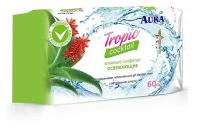 Салфетки влажные AURA TROPIC COCKTAIL 60шт. 5 уп