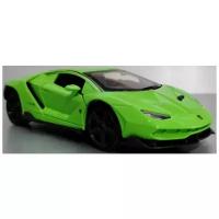 Машинка металлическая ТМ "Автопанорама", 1:32 Lamborghini SVJ, зеленый, открывающиеся передние двери, свет, звук