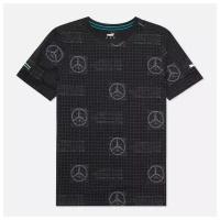 Мужская футболка Puma x Mercedes AMG Petronas F1 Printed Logo чёрный, Размер M