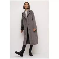 Пальто прямого силуэта из 100% шерсти R086/picky Серый 48