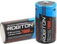 Ni-Mh аккумуляторы ROBITON 7000MHD SR-2 13784, 1.2В, 7000мАч, размер D (HR20), металлогидридные, 2шт в упаковке