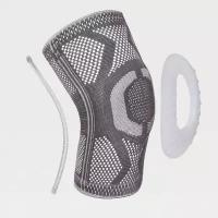 Бандаж на коленный сустав эластичный, силиконовое кольцо, 2 ребра жесткости KS-E03 р. M (36-41 см)