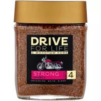 Кофе растворимый DRIVE for LIFE Strong с молотым кофе, стеклянная банка