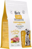 Сухой корм для щенков средних пород Brit Care Superpremium Dog Puppy&Junior M Индейка и утка 3 кг