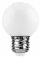 Лампа светодиодная, (1W) 230V E27 2700K G45 матовая, LB-37 арт. 25878
