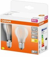 Лампа Светодиодная OSRAM 7.5Вт Е27 Груша LEDS CLA Филаментная Экопак35% Теплый белый свет, уп. 1шт