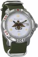 Мужские наручные часы Восток Командирские 811829-green, нейлон, зеленый