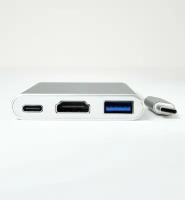 Хаб Type-C на USB 3.0 + HDMI + PD переходник для Macbook Pro Air с возможностью вывода на экран и зарядкой адаптер