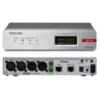 Tascam AE-4D AES/EBU-Dante конвертор, вход/выход AES/EBU 4 канала при 44.1/48 kHz, 16/24 bit и 2 канала при 88.2/96 kHz, 16/24 bit, питание PoE (Power over Ethernet) или опционально адаптер PS-P1220E в комплект не входит