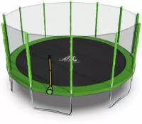 Батут DFC Trampoline Fitness 16ft наружн. сетка, св. зел. (488см)(два короба)