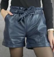 Кожаные шорты для девочки из экокожи, артикул: ORIG0612