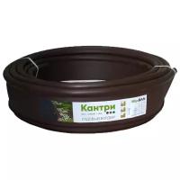 Пластиковый садовый бордюр ANMAKS Кантри коричневый, длина 10000 мм, высота 110 мм, арт. 82401-К