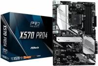 Материнская плата ATX ASRock X570 PRO4 (AM4, AMD X570,4*DDR4(4066),8*SATA 6G RAID,2*M.2,3*PCIE,7.1CH, Glan,12*USB3.2/Type-C/HDMI/DP)