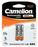 Аккумулятор AAA Camelion, R03-2BL, 800mAh, (2/24/480), 2шт